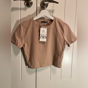 NWT Zara Nude T shirt in Size Small
